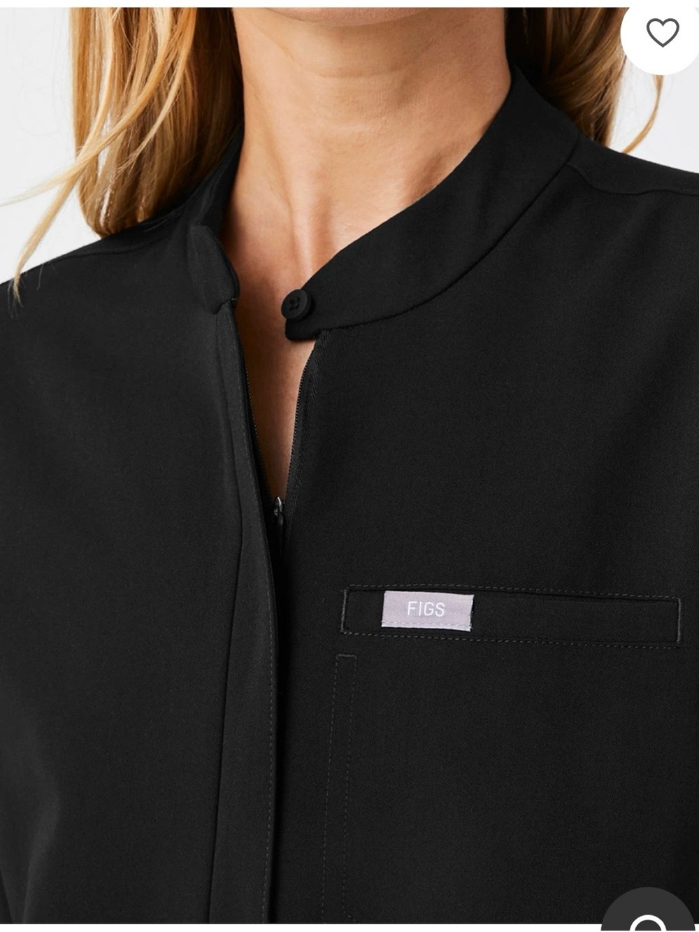 Figs Black Technical Collection Top